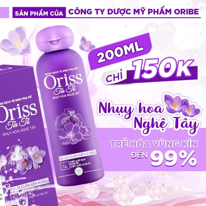 Alternative view of Dung Dịch Vệ Sinh Tía Tô Oriss 200ml Giúp Làm Sạch - Kháng Viêm - Ngăn Mùi Hôi Và Nấm Ngứa