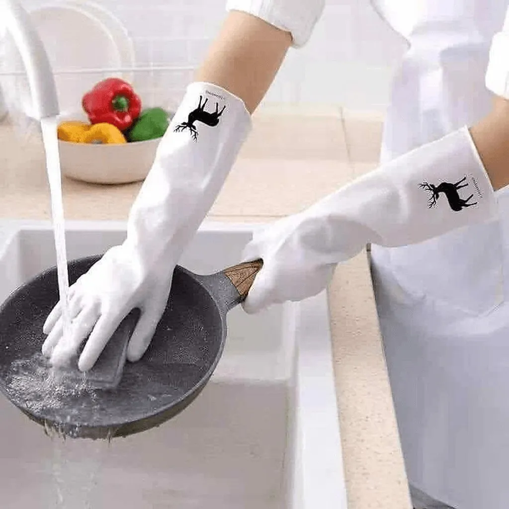 Alternative view of Combo 2 Đôi Găng Tay Cao Su Trắng Hình Con Hươu Ctb522 - Bechip