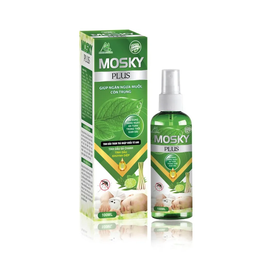 Xịt Muỗi Thảo Dược Mosky Plus 100ml- Dược Aviphar