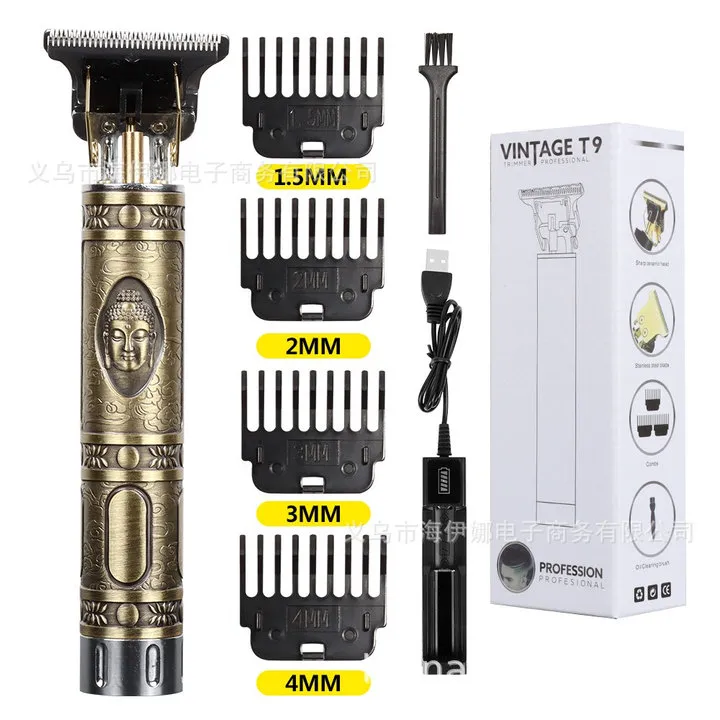 Tông Đơ Cắt Tóc Chuyên Nghiệp T9 Hình Phật , Hình Rồng Cao Cấp Gd183 - Lady's Passion
