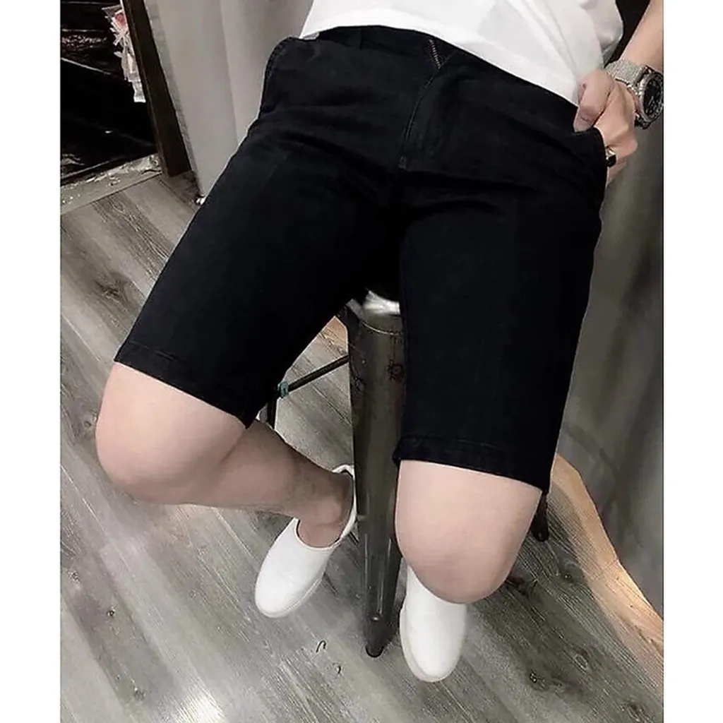 Quần Jean Nam Vải Co Giãn 4 Chiều Quần Short Đùi Bò Nam Vải Jean Cực Đẹp - Kim