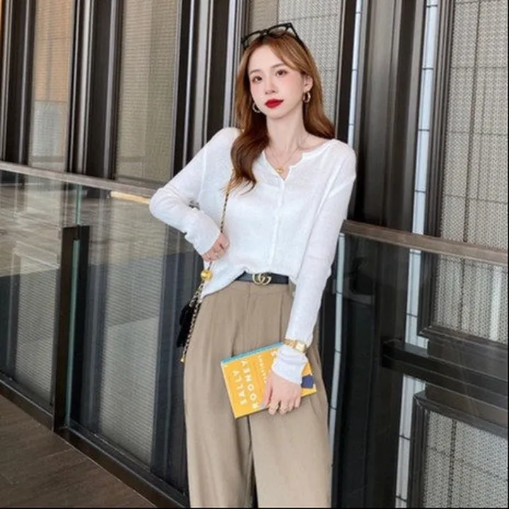 Alternative view of Áo Len Cardigan 7 Khuy Dài Tay, Chất Liệu Len Dệt Kim Mềm Mại Dành Cho Bạn Nữ Slcxa72 - Chipxinhxk
