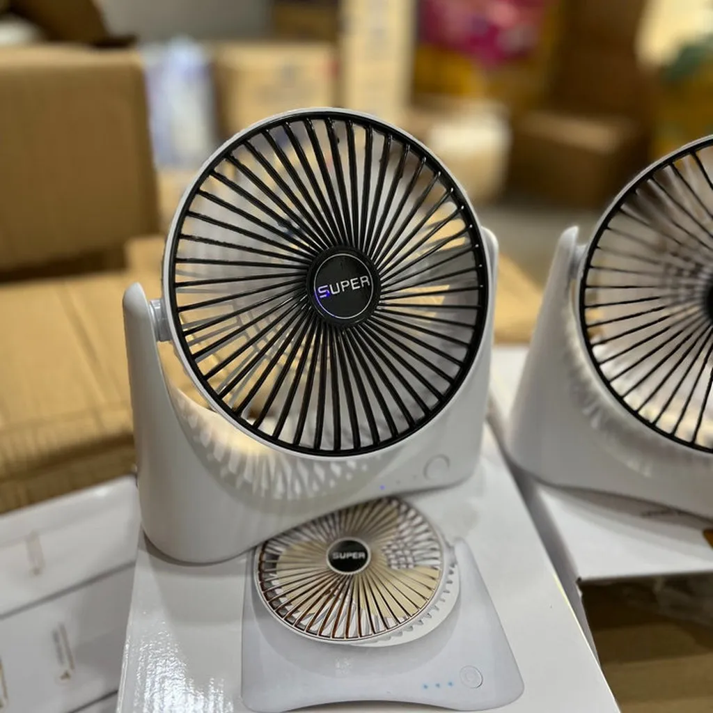 Alternative view of Quạt Sạc Mini Tích Điện Super Xoay 120 Độ Để Bàn Thông Dụng - Shop Mẹ Bống