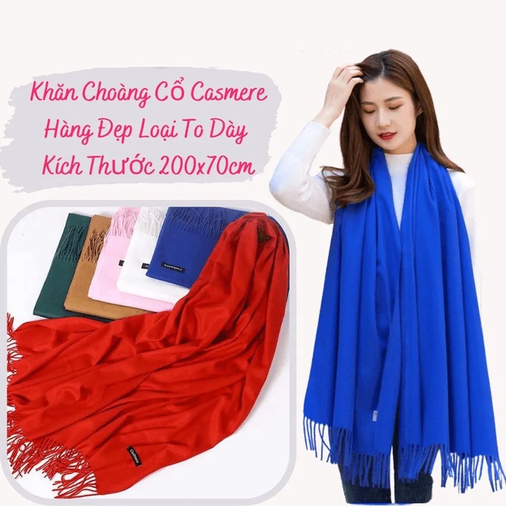 Alternative view of Khăn Quàng Cổ Thời Trang Nam Nữ Cashmere, Hàng Quảng Châu Cao Cấp Loại 1 Ctb558 - Bechip