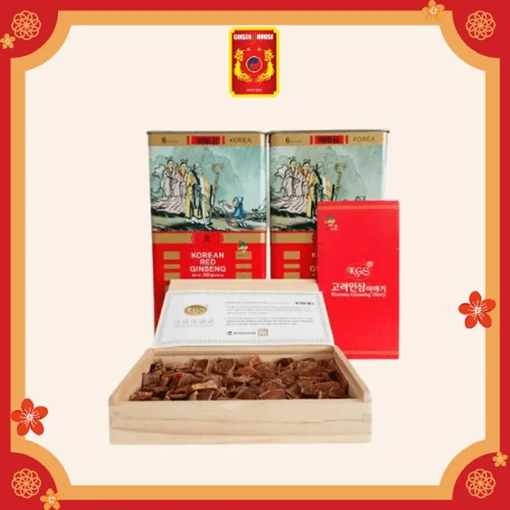 Hồng Sâm Củ Khô Punggi Kgs Hộp Gỗ 150g - Ginseng House