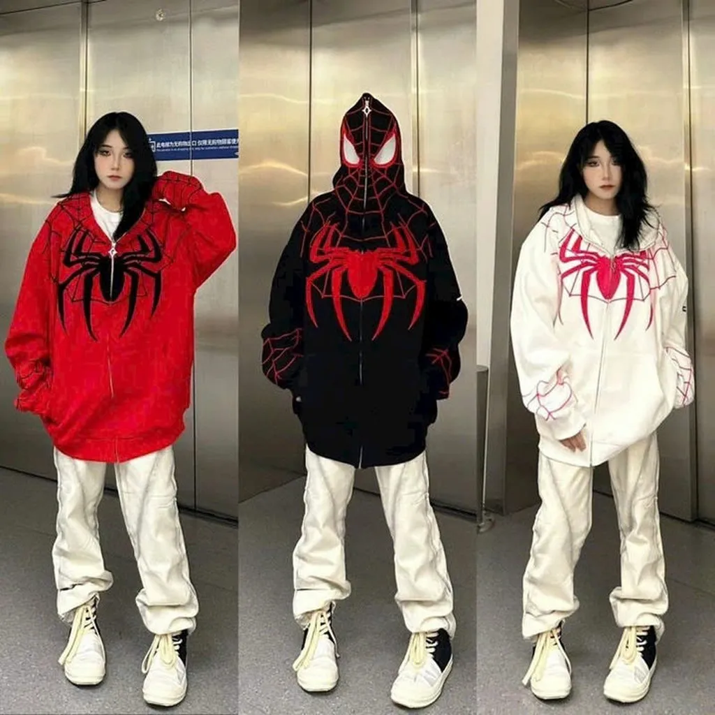 Áo Khoác Hoodie Nỉ Nam Nữ Phối Người Nhện Trùm Đầu Phong Cách Siêu Đẹp - Kim