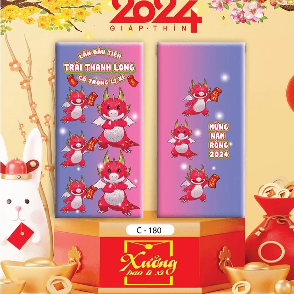 Alternative view of Set 10 Bao Lì Xì Trái Thanh Long - Su