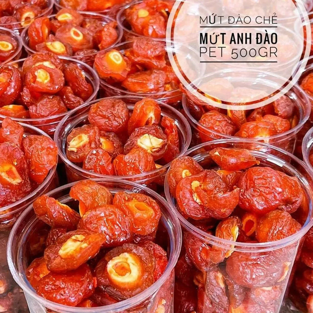 Alternative view of Mứt Đào Chẻ Đôi, Ăn Siêu Ghiền, Hàng Sạch Loại 1 500g - Winnie House