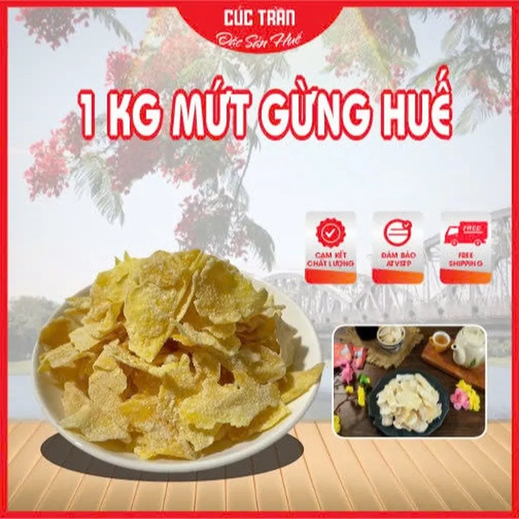 Mứt Gừng Huế Chuẩn Loại 1, Thơm Ngon Ctb270 - Bechip