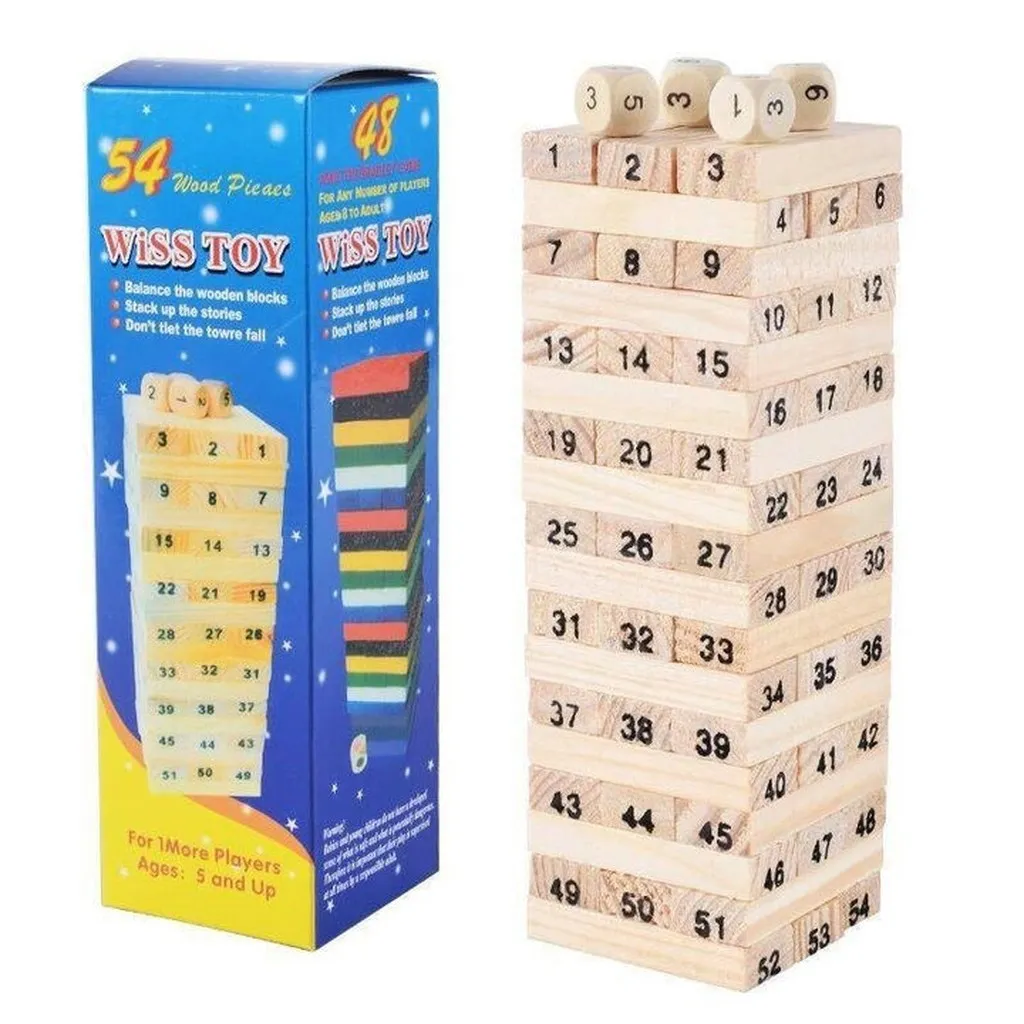 Bộ Đồ Chơi Rút Gỗ Mini 54 Thanh Wiss Toy - Su