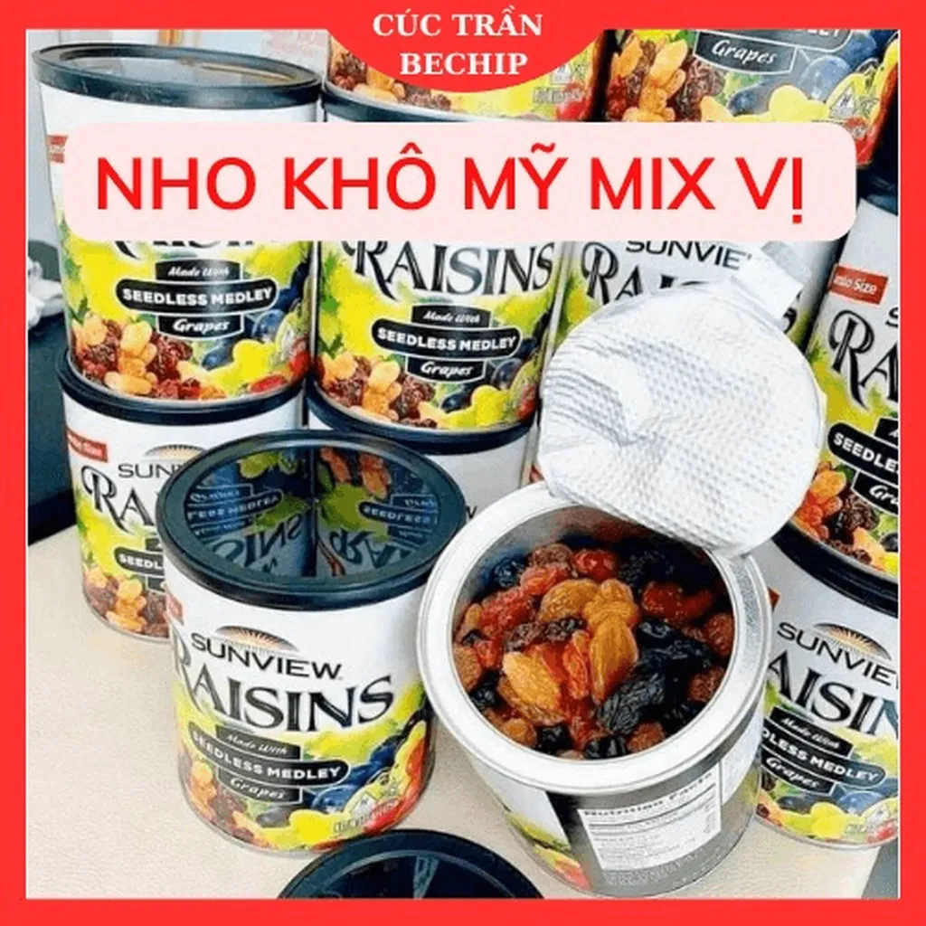 Nho Khô Mỹ Sunview Raisins 425g Mix Vị Ctb594 - Bechip
