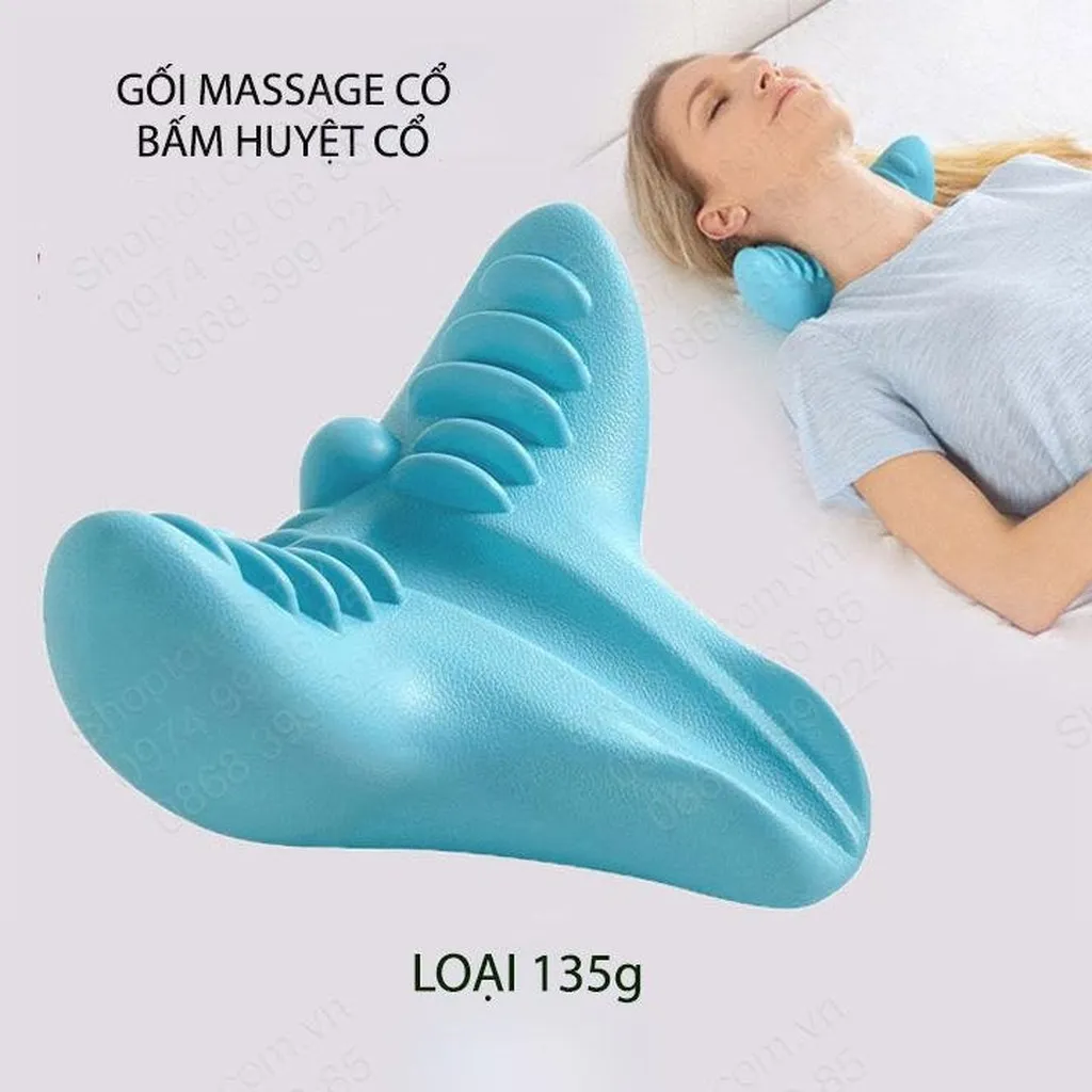 Alternative view of Gối Massage Bấm Huyệt, Nắn Chỉnh Cổ Vai Gáy Bằng Nhựa Mềm - Su