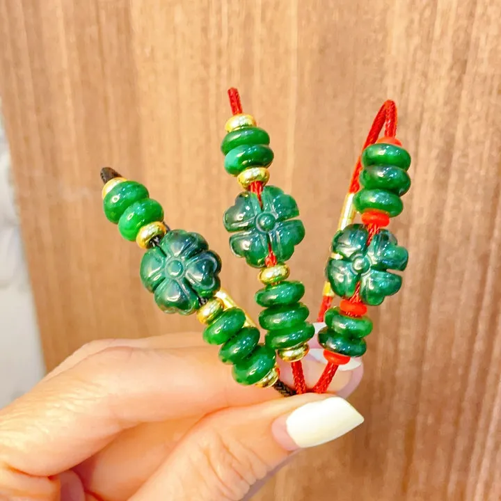 Vòng Tay Cỏ Bốn Lá Sơn Thủy Ngũ Điếu Thiên Nhiên - Thắng Giang