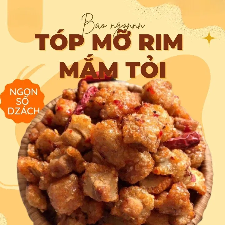 Tóp Mỡ Rim Nước Mắm Tỏi Ớt Đậm Đà Lạ Miệng 300g - Winnie House
