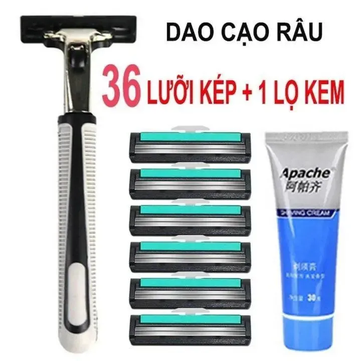 Alternative view of Bộ Dao Cạo Râu 36 Lưỡi Tặng Tuýp Kem - Gdn