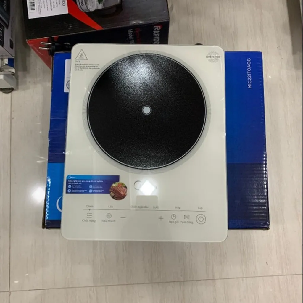 Bếp Điện Từ Midea Mic221t0agg, Công Suất 2200w Mâm Nhiệt 17mm ( Hàng Chính Hãng )
