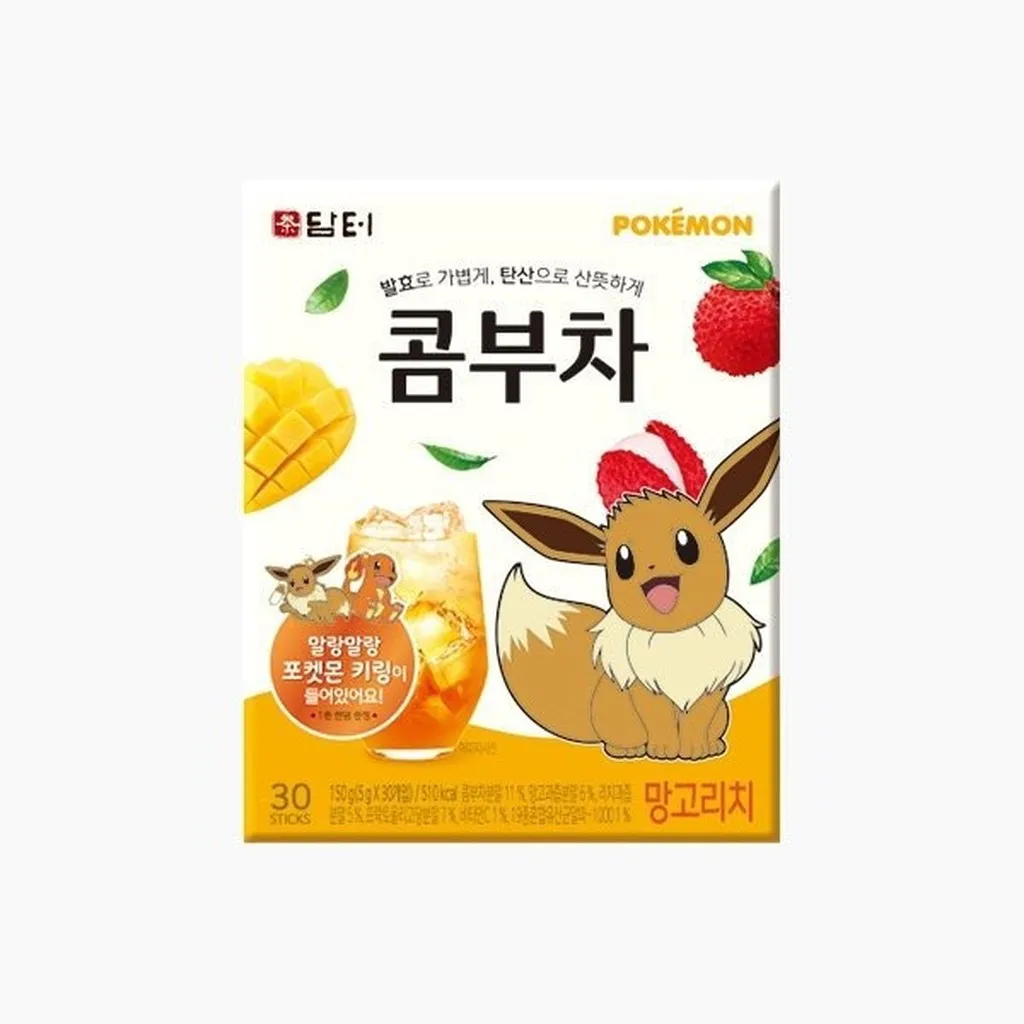 [hộp] Trà Kombucha Hàn Quốc Các Vị Xoài Vải, Nho, Bưởi 150g - Damtuh