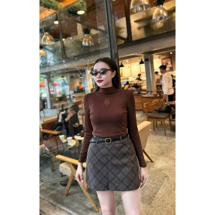 Áo Giữ Nhiệt Chất Zip Lông Thêu Logo Chữ H Dành Cho Bạn Nữ - Chipxinhxk