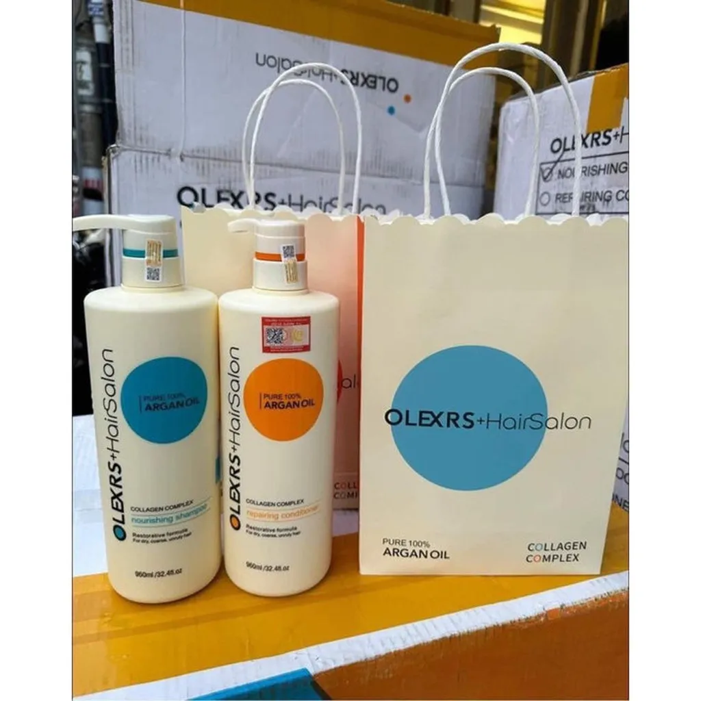 Cặp Dầu Gội Xả Olexrs Hair Salon Phục Hồi Cho Tóc Khô Xơ Hư Tổn Nhiều Gàu - Gdn