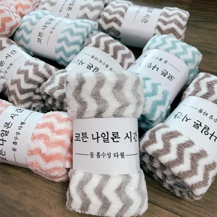 Combo 10 Khăn Mặt Lông Tuyết 25x50cm