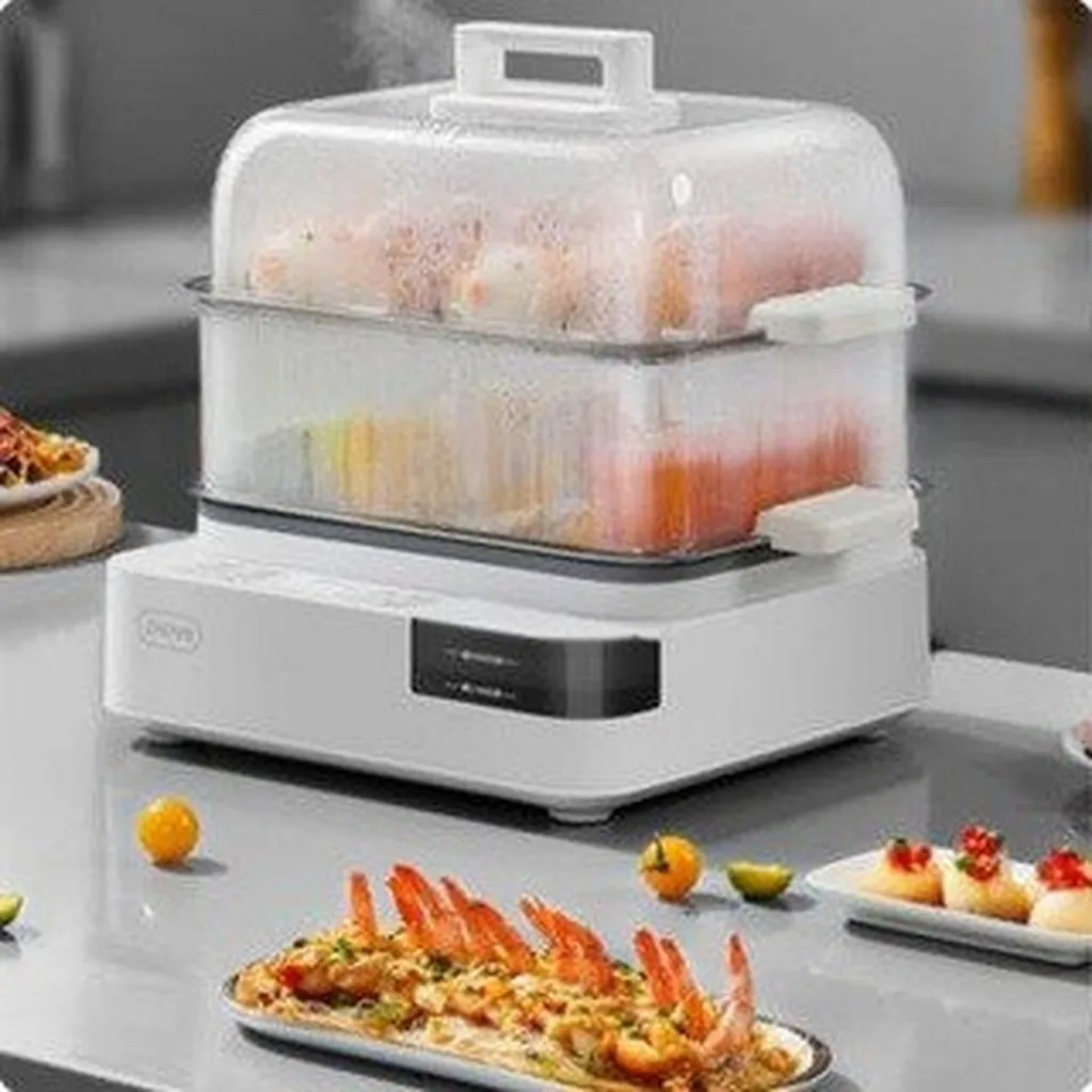 Alternative view of Nồi Hấp Điện 3 Tầng 20 Lít Zhenmi Zmzg-11j Z11j Tiện Lợi Chính Hãng