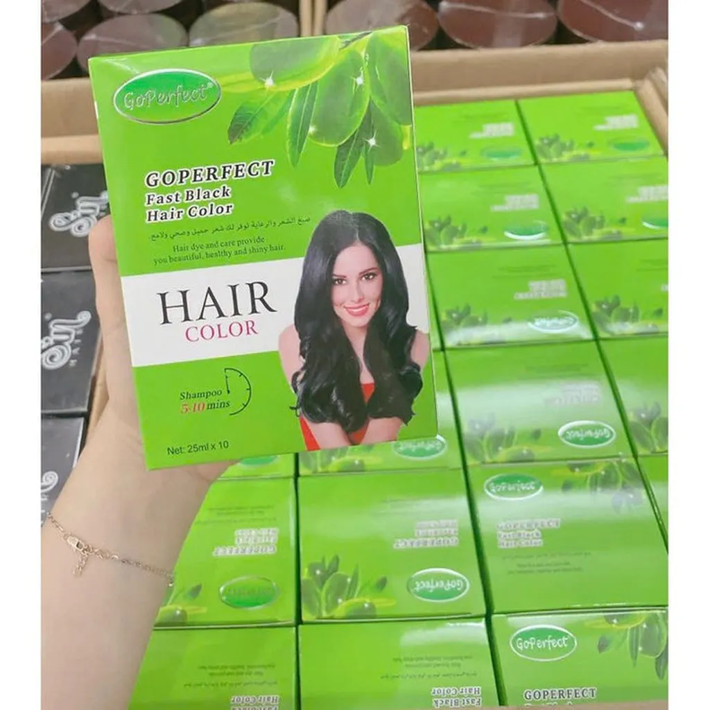 Hộp 10 Gói Gội Là Đen Olive Xanh Lá 30ml - Gdn