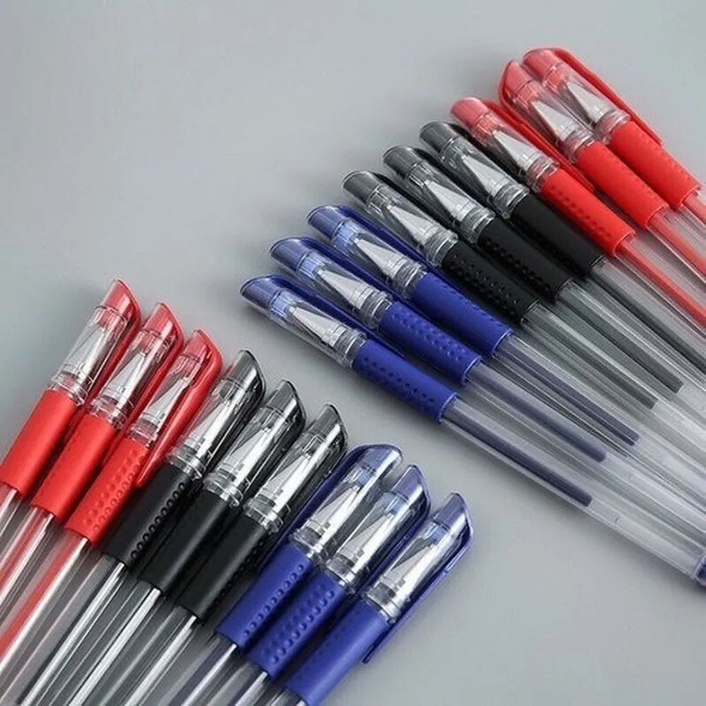 Combo 50-100 Bút Bi Mực Nước (4 Màu Xanh, Đen, Đỏ, Tím)