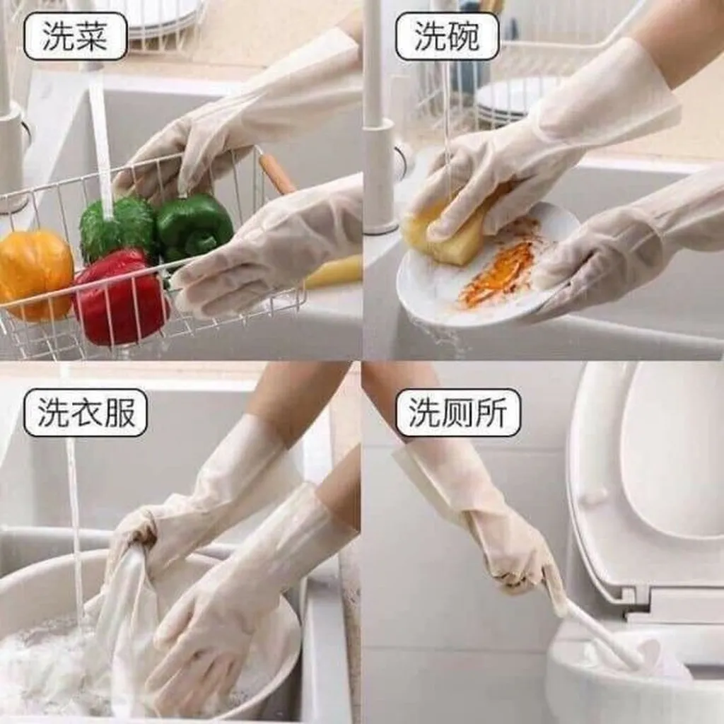 Găng Tay Cao Su Hình Hươu Hạc Siêu Dai