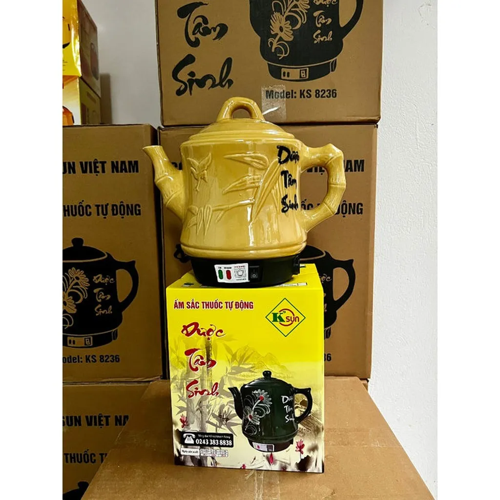 Alternative view of Ấm Sắc Thuốc Bát Tràng Tự Động Bằng Điện Thương Hiệu Dược Tâm Sinh 3.2l – Giữ Nguyên Dưỡng Chất Của Thuốc
