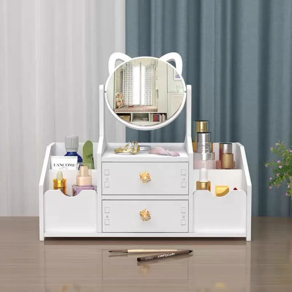 Kệ Đựng Mỹ Phẩm Mini Có Gương