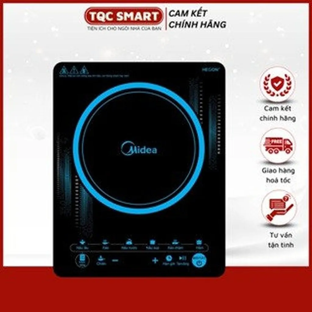 Bếp Từ Đơn Media Chính Hãng Mặt Kính Chiệu Nhiệt Chịu Lực Model Mi-t2117dc Tặng Kèm Nồi Bảo Hành 12 Tháng