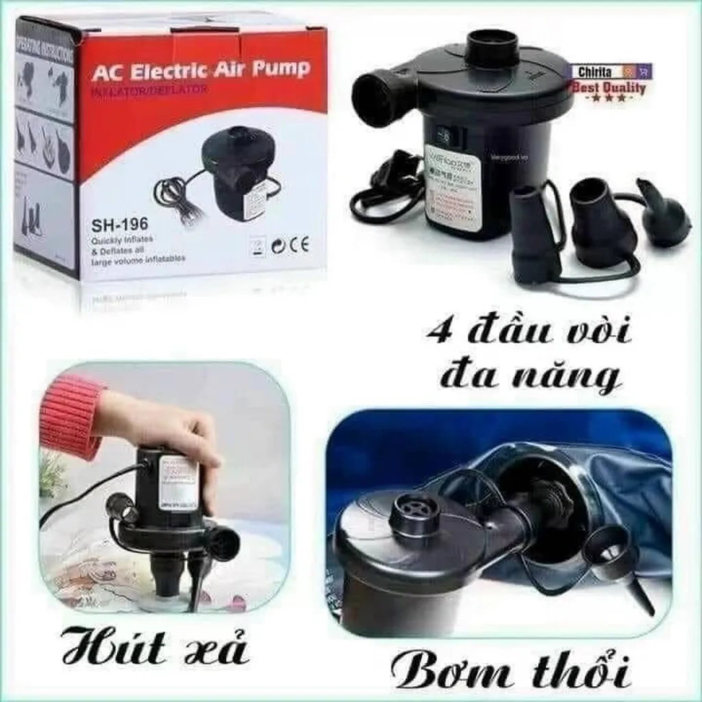 Alternative view of Bơm Điện Mini 2 Chiều - Màu Đen