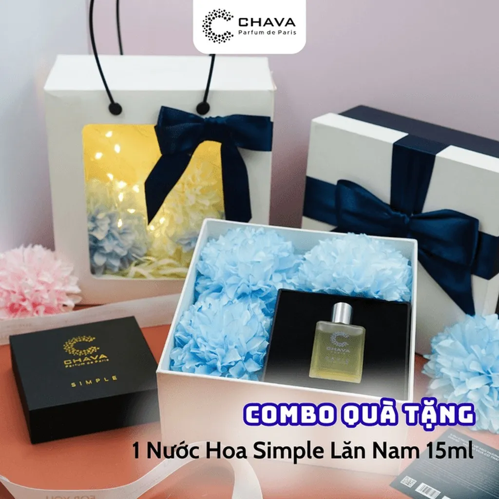 [combo Quà Tặng] 1 Nước Hoa Simple 15ml - Chava