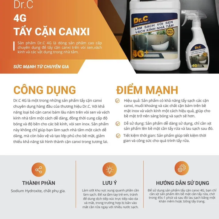 Alternative view of Siêu Tẩy Cặn Canxi Plus Dr.c 300ml