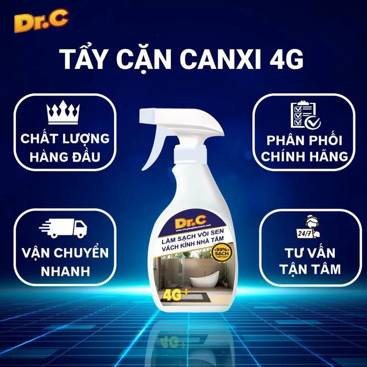 Làm Sạch Vòi Sen, Vách Kính Nhà Tắm Dr.c 300ml