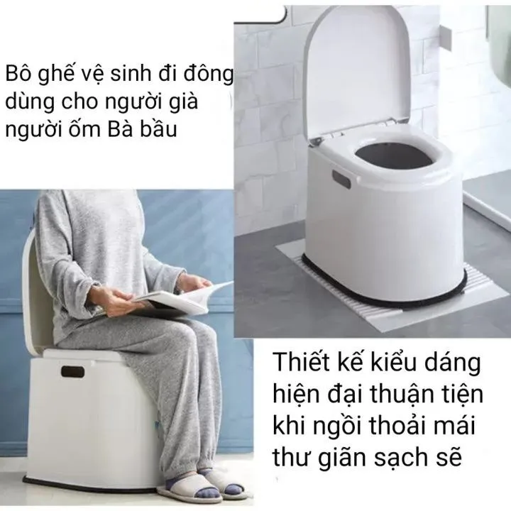 Bô Vệ Sinh Trong Nhà Di Động Cho Người Già, Bà Bầu, Trẻ Em - Gdn