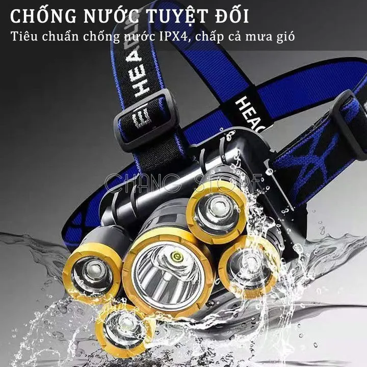 Alternative view of Đèn Pin Đội Đầu 5 Bóng Led Siêu Sáng