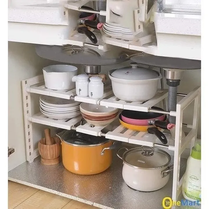 Kệ Gầm Bếp Đa Năng Có Thể Chỉnh Dài 40cm Đến 70cm