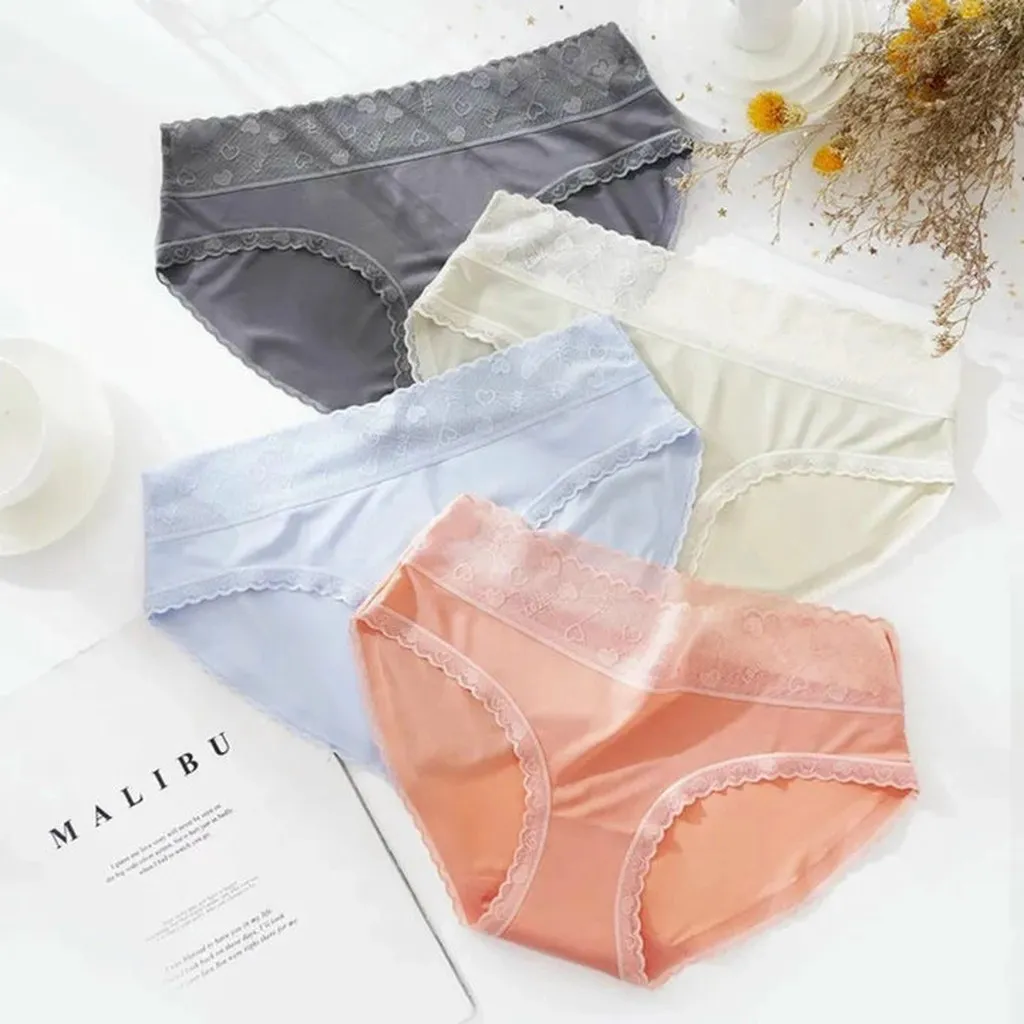 Alternative view of Quần Lót Nữ Lụa Băng Tàng Hình Viền Ren - Dâu Shop
