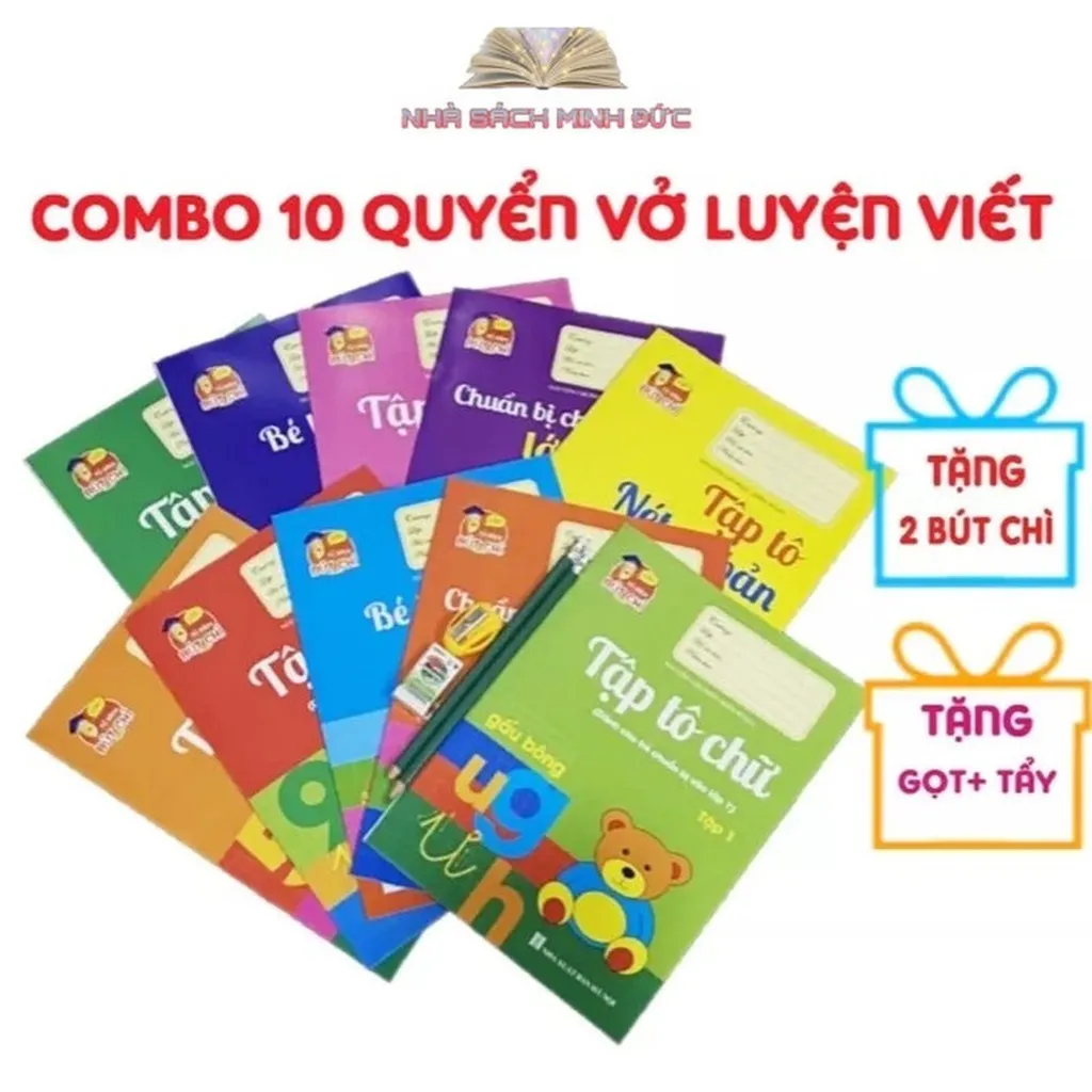 Alternative view of Set 10 Quyển Tập Tô Kèm 2 Bút Chì
