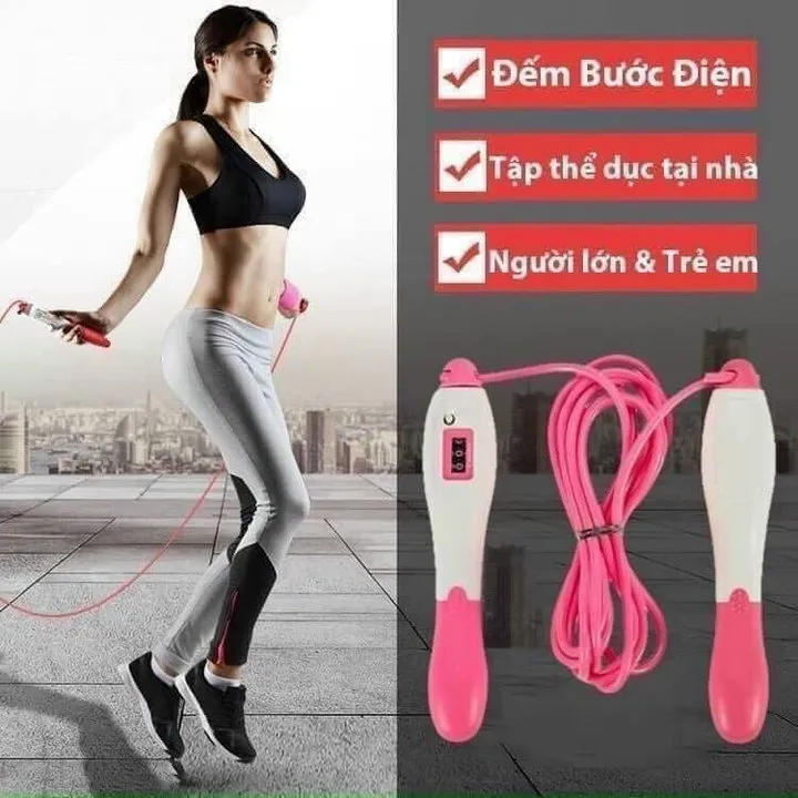 Alternative view of Dây Nhảy Tập Thể Dục Thể Thao Có Đếm Số Lần Nhảy