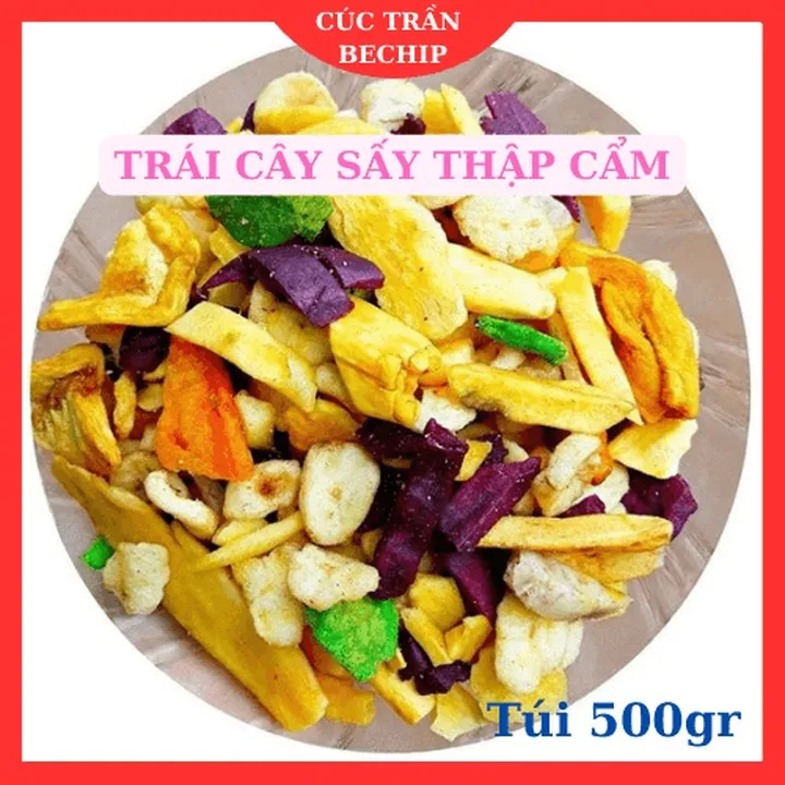 Trái Cây Sấy Thập Cẩm Đủ Vị Giòn Ngon Chuẩn Loại Ngon Tốt Cho Sức Khỏe Túi 500g Ctb637 - Bechip