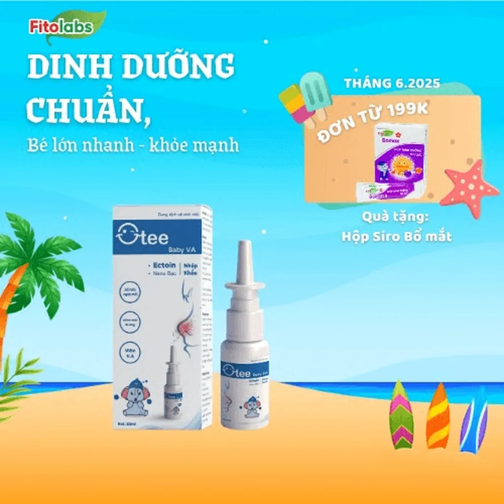 Xịt Mũi Otee Baby Va Cho Bé Từ 0 Tháng Tuổi - Chống Viêm V.a, Viêm Dị Ứng, Viêm Xoang