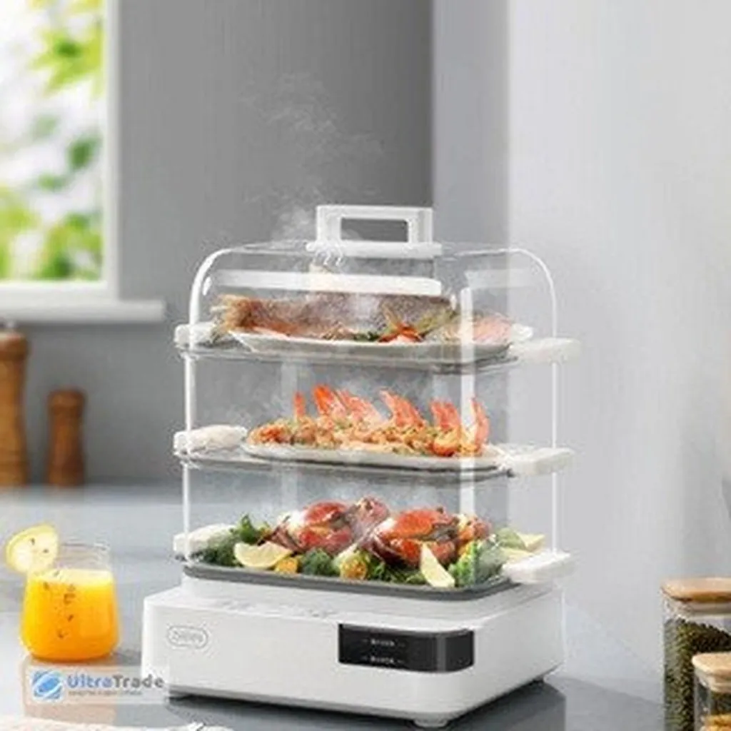 Khay Nhựa Nồi Hấp Điện 3 Tầng 20 Lít Zhenmi Zmzg-11j Z11j Tiện Lợi Chính Hãng
