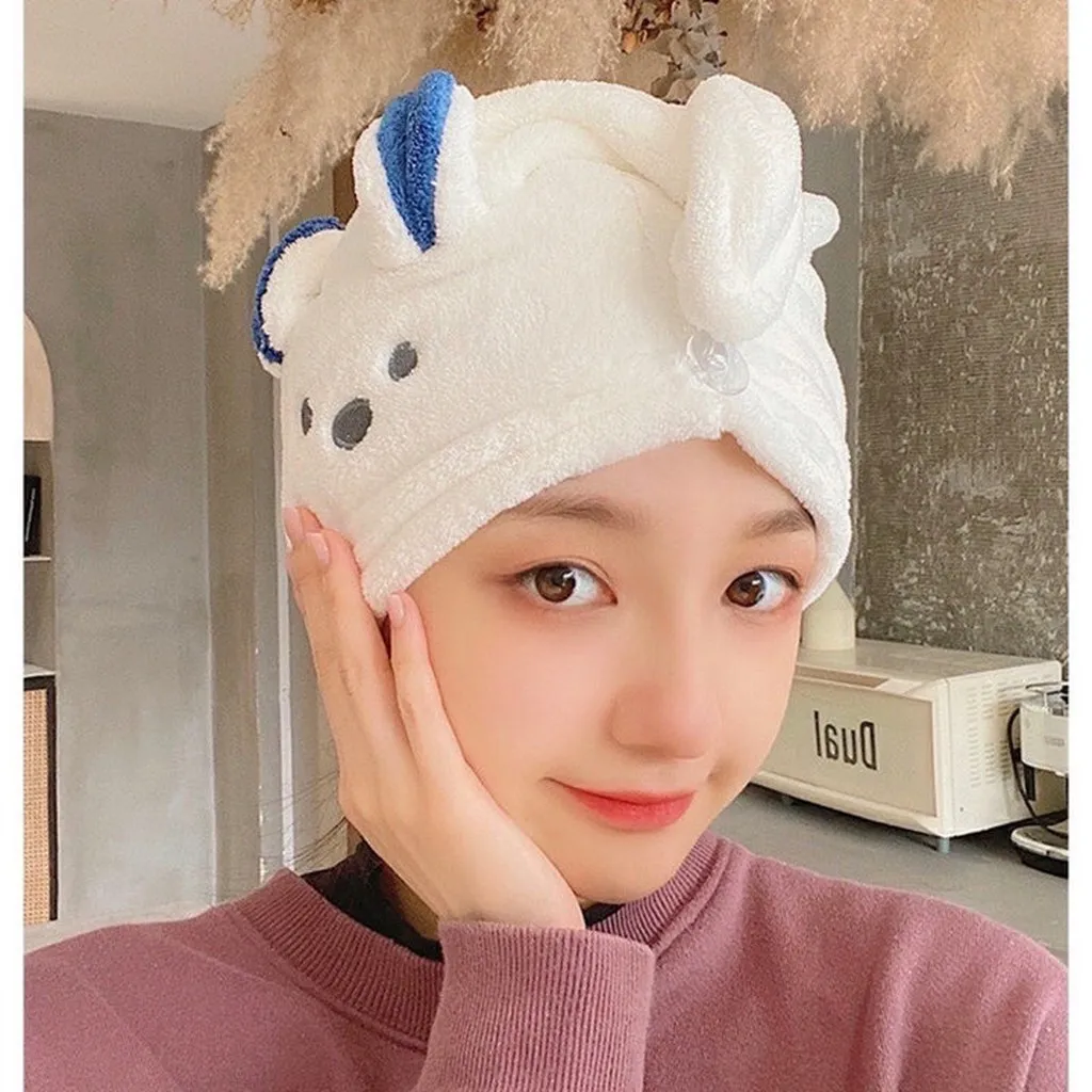 Alternative view of Khăn Quấn Ủ Tóc Siêu Thấm, Làm Khô Tóc Hình Thú Cute - Silver