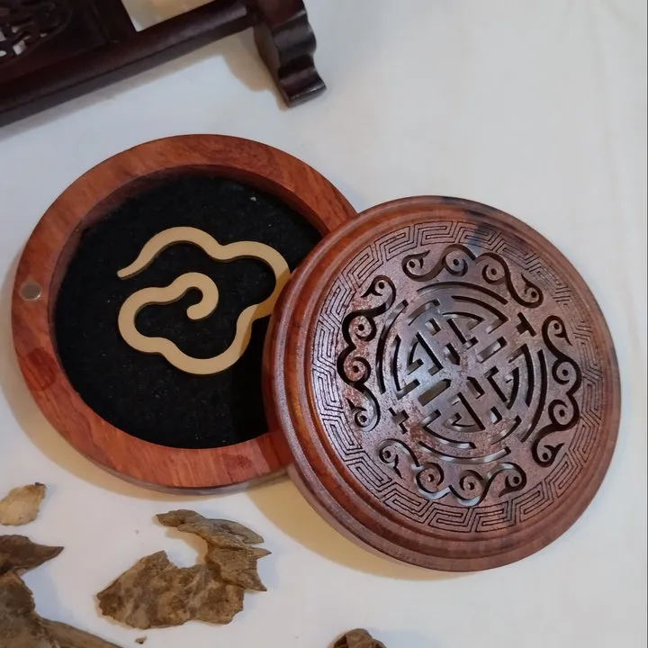 Alternative view of [cái] Khay Xông Trầm Khoanh - Ttkxtk