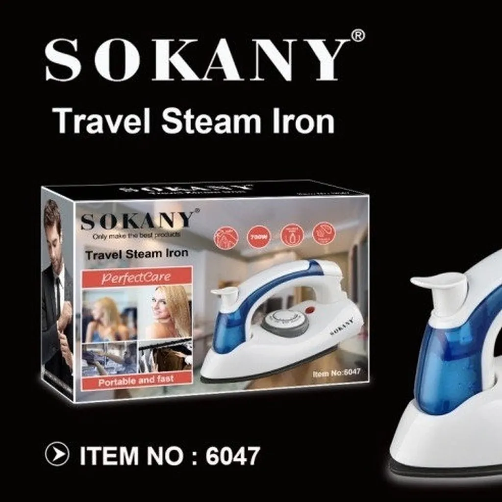 Bàn Là Hơi Nước Mini Sokany Sk 6047 Gấp Gọn Tiện Lợi Khi Đi Chơi, Đi Du Lịch - Su