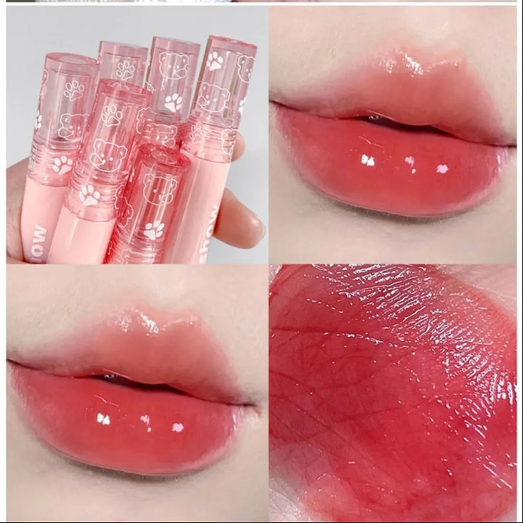 Son Bóng Lì Kakashow Vỏ Son Hình Gấu Dễ Thương, Son Tint Bóng Kakashow Dưỡng Môi Lâu Trôi Màu Mượt - Kim