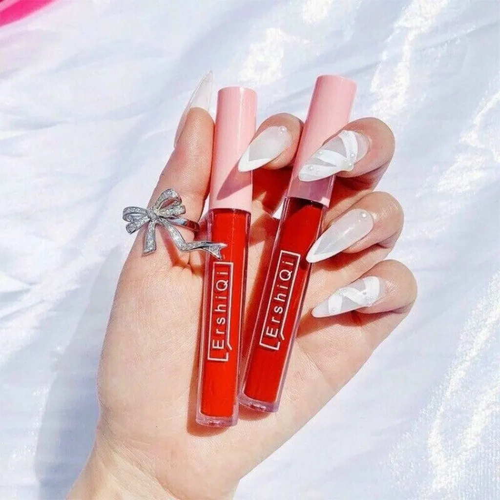 Alternative view of Son Kem Ershiqi Velvet Set Son 10 Cây Lên Màu Tươi Bóng Mịn Mà, Son Môi Dưỡng Chống Khô Tạo Cảm Giác Căng Mọng Đôi Môi- Kim