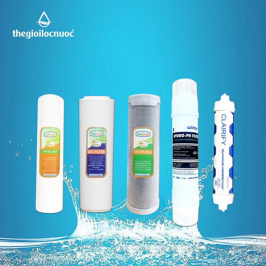 Combo Lõi Lọc Nâng Cấp Máy Lọc Nước Các Hãng Watek (mã F-cb-bnc) - Watek